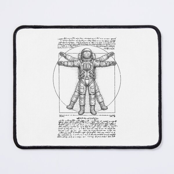 Item preview, Astronaut Space Vintage Vitruvian Man Leonardo Da Vinci designed and sold by GrandeDuc.