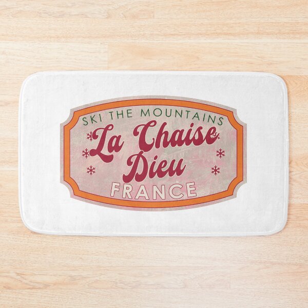 Item preview, La Chaise Dieu, France, Ski, textured skiing badge designed and sold by Wanderful-roads.
