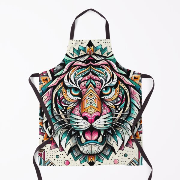 Item preview, Mystic Tiger – Geometric Psychedelic Emblem Design designed and sold by Dogandesighn.