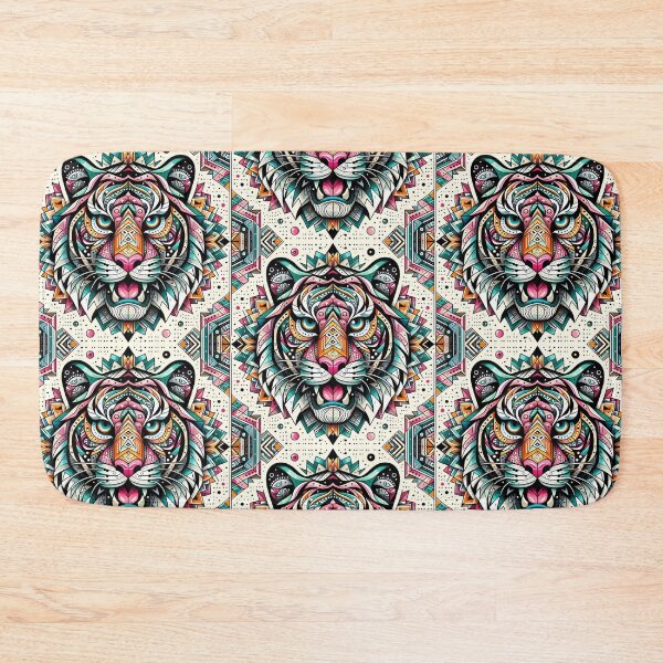 Item preview, Mystic Tiger – Geometric Psychedelic Emblem Design designed and sold by Dogandesighn.