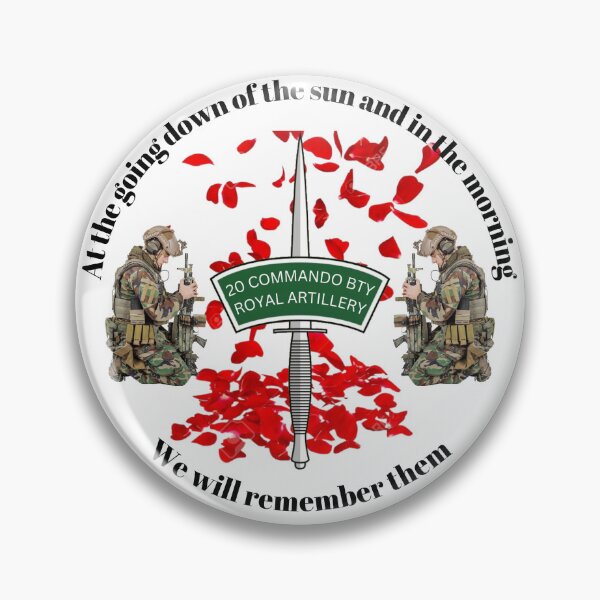 Item preview, 20 Commando Battery Royal Artillery we will remember them designed and sold by Bootneckstore.