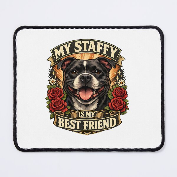 Item preview, My Staffy Is My Best Friend - Staffordshire Bull Terrier Dog Lover Design designed and sold by BestFriendTees.