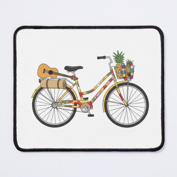 Item preview, Hawaiian Island Bicycle - Vintage Yellow Beach Cruiser Art designed and sold by octozap.