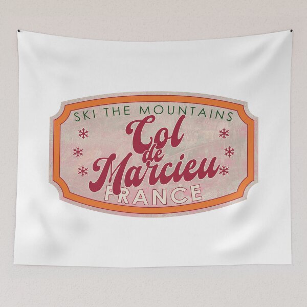 Item preview, Col de Marcieu, France, Ski, textured skiing badge designed and sold by Wanderful-roads.
