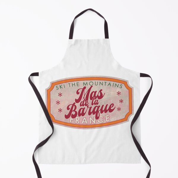 Item preview, Mas de la Barque, France, Ski, textured skiing badge designed and sold by Wanderful-roads.