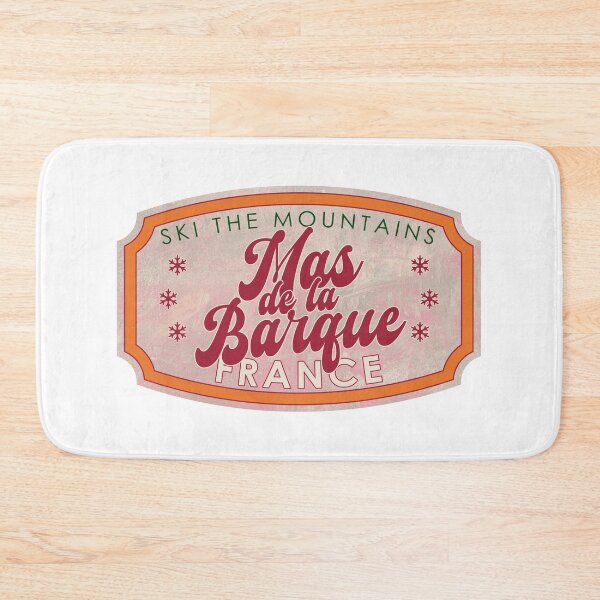 Item preview, Mas de la Barque, France, Ski, textured skiing badge designed and sold by Wanderful-roads.