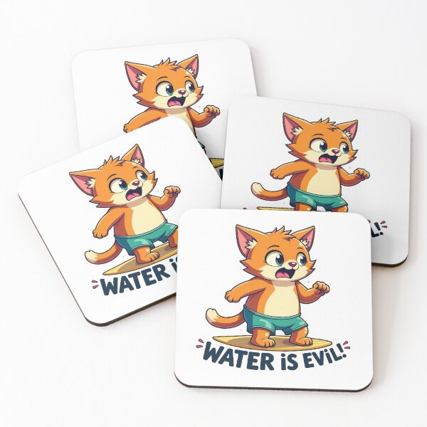 Item preview, Surfer Cat Wipeout designed and sold by BysonDesigns.