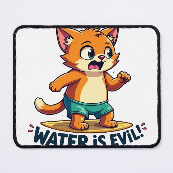 Item preview, Surfer Cat Wipeout designed and sold by BysonDesigns.