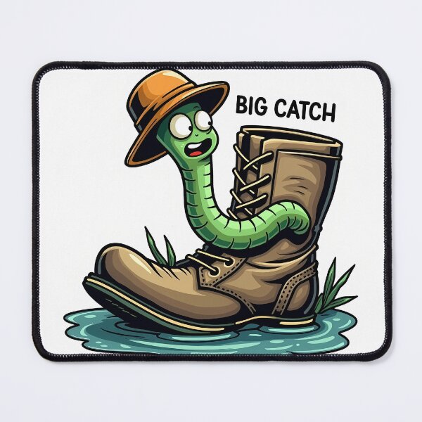 Item preview, Fishing Worm Irony designed and sold by BysonDesigns.