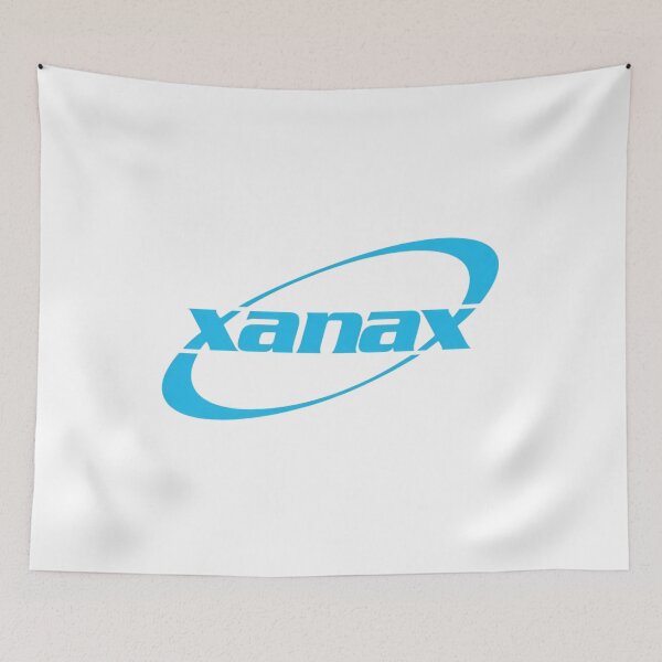 Item preview, Xanax Blue Logo Parody Streetwear Graphic designed and sold by SurfGlitch.