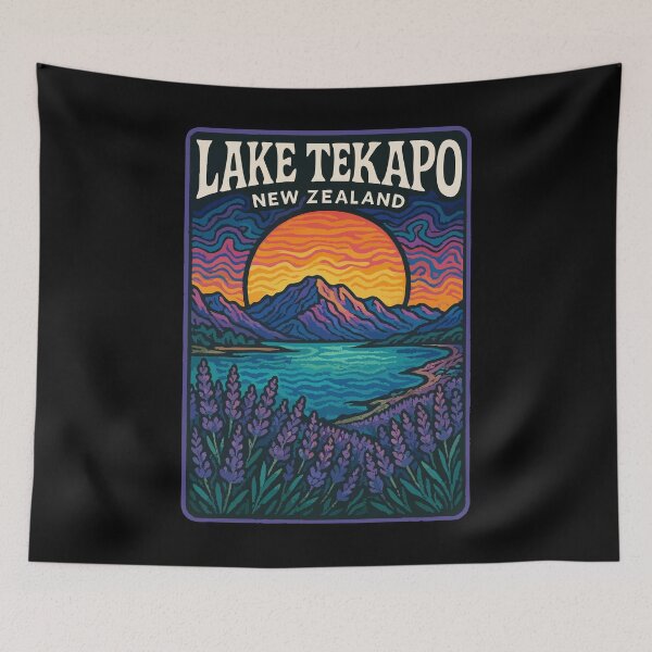 Item preview, Lake Tekapo New Zealand Trippy Art designed and sold by TomFrontierArt.