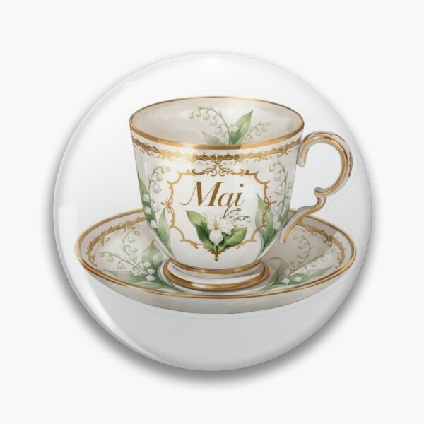 Item preview, French May Teacup Floral Sticker designed and sold by MaisonMaria.