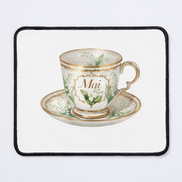 Item preview, French May Teacup Floral Sticker designed and sold by MaisonMaria.