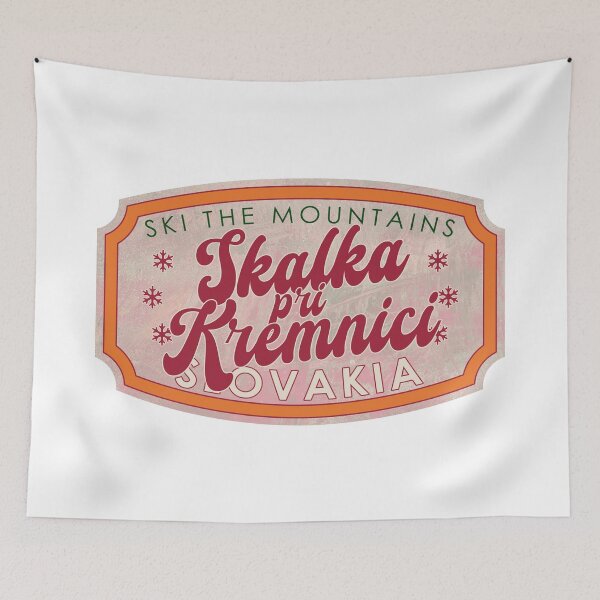 Item preview, Skalka pri Kremnici, Slovakia, Ski, textured skiing badge designed and sold by Wanderful-roads.
