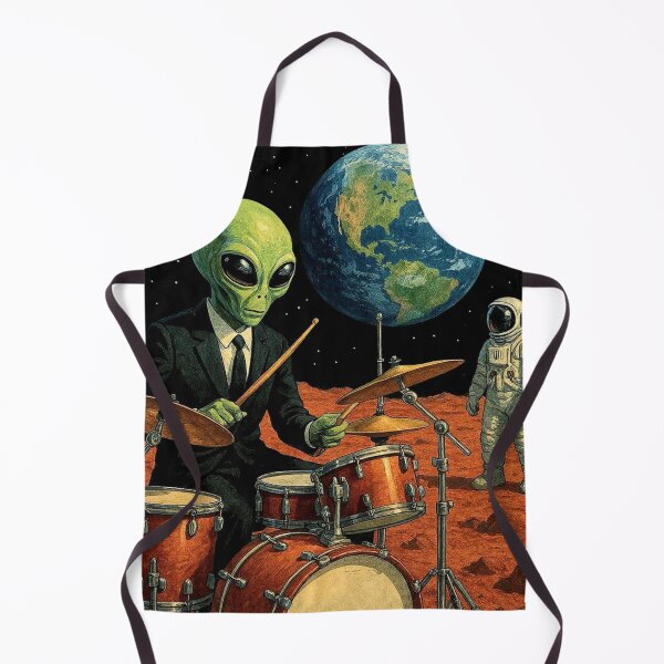 Item preview, Drummer alien and astronaut  designed and sold by Dogandesighn.