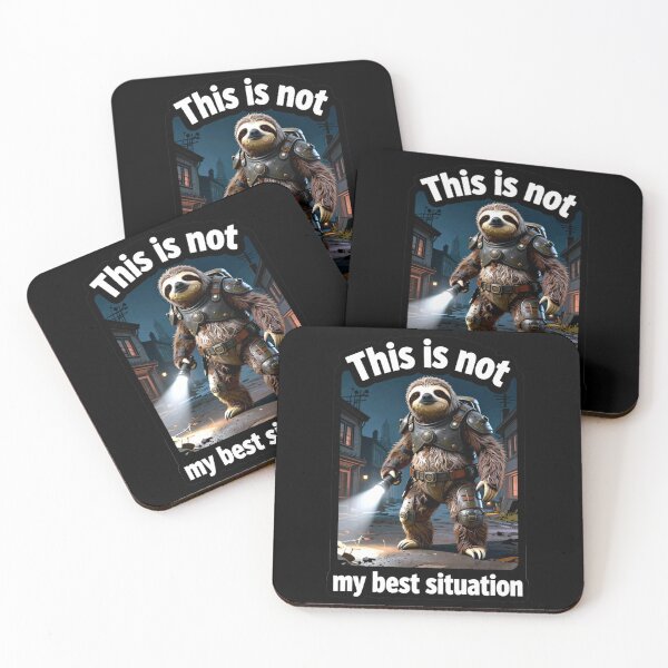 Item preview, Tactical Sloth Zombie Hunter – This Is Not My Best Situation Meme designed and sold by AnimalAirtistry.