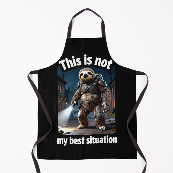 Item preview, Tactical Sloth Zombie Hunter – This Is Not My Best Situation Meme designed and sold by AnimalAirtistry.