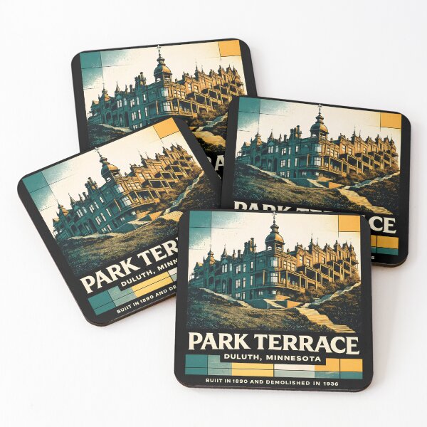 Item preview, Park Terrace Duluth Minnesota - Demolished 1936 | Risograph Duotone Art designed and sold by WAUZ.