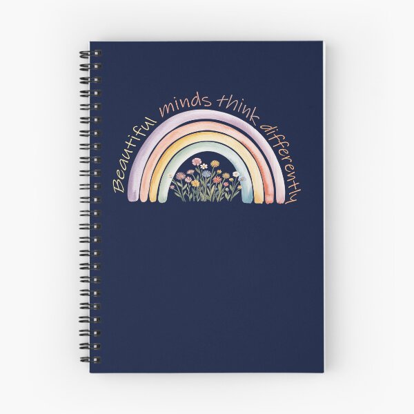 Item preview, Beautiful Minds Think Differently Autism Rainbow | Neurodiversity Floral Wildflower Gift designed and sold by tamdevo1.