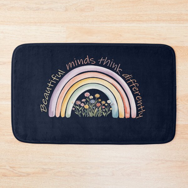 Item preview, Beautiful Minds Think Differently Autism Rainbow | Neurodiversity Floral Wildflower Gift designed and sold by tamdevo1.