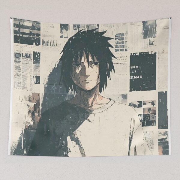 Artikelvorschau, Düstere minimalistische Sasuke Uchiha Grunge-Anime-Kunst entworfen und verkauft von Dyan4.