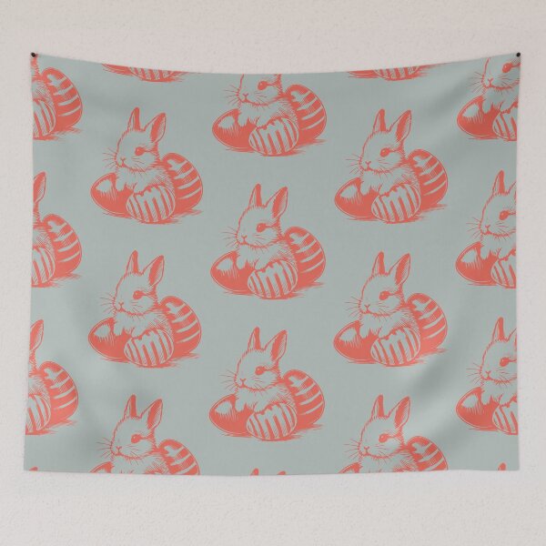Item preview, Engraved Easter Bunny Spring Illustration designed and sold by Szpaku desart .