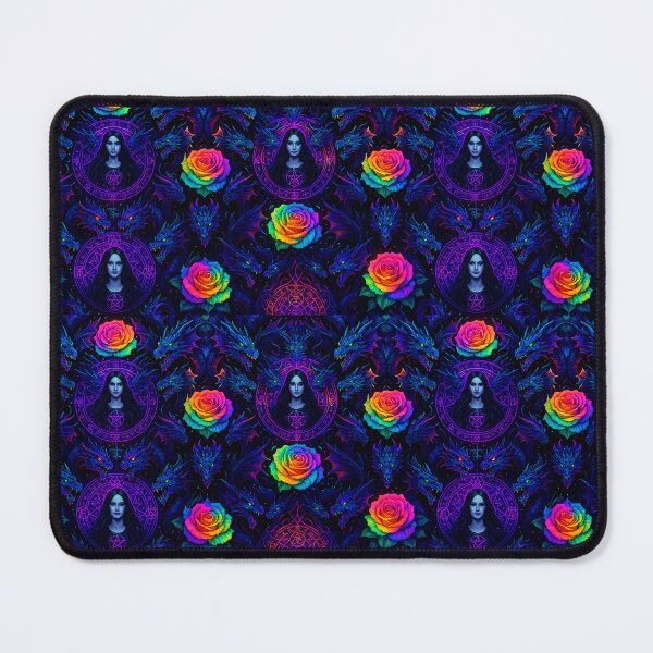 Item preview, Copy of seemless draconic witch occult gothic all over print  designed and sold by Liliths-Closet.