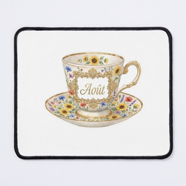 Item preview, French August Wildflower Teacup Sticker designed and sold by MaisonMaria.
