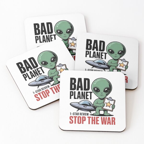 Item preview, Stop The War 1 Star Earth - Funny Sci-Fi Alien Quote designed and sold by Mr-wow.