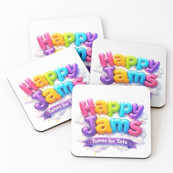 Item preview, Happy Jams Tunes for Tots Colorful 3D Logo designed and sold by Dreamy Armine Art.