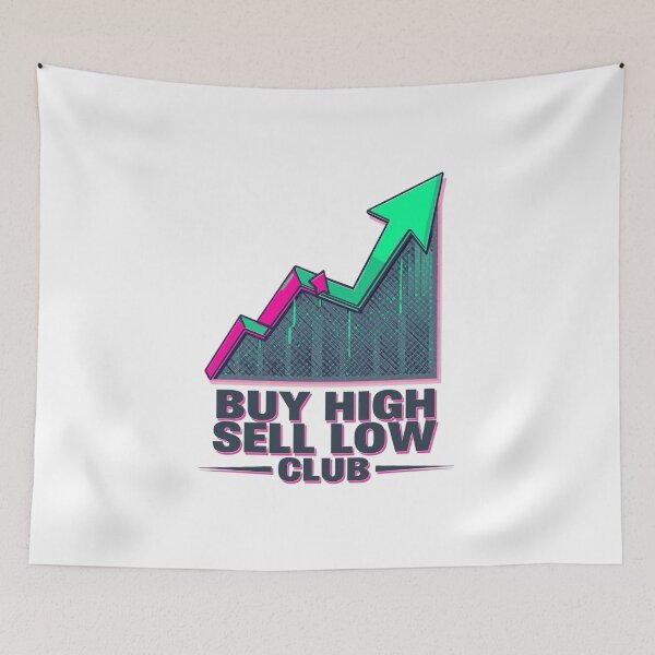 Item preview, Buy High Sell Low Club Funny Trading Shirt designed and sold by KapiPrint.