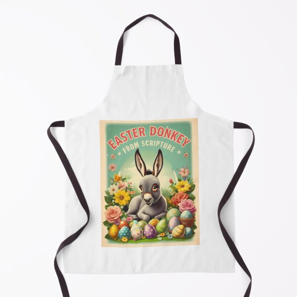 Item preview, Easter Donkey from Scripture – Floral Spring Illustration designed and sold by Art-Arcade6.