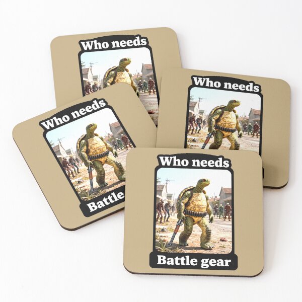 Item preview, Tactical Turtle Zombie Hunter – Who Needs Battle Gear Meme designed and sold by AnimalAirtistry.