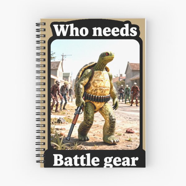Item preview, Tactical Turtle Zombie Hunter – Who Needs Battle Gear Meme designed and sold by AnimalAirtistry.