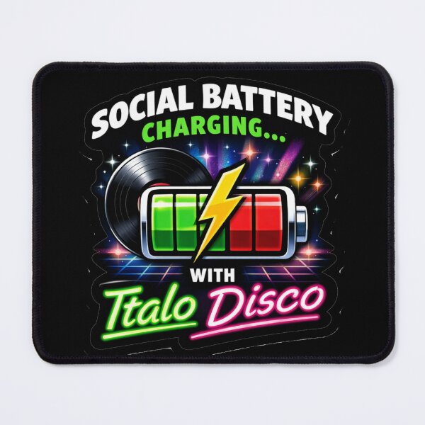 Item preview, Social Battery Charging With Italo Disco Retro 80s Music designed and sold by Graphroad.