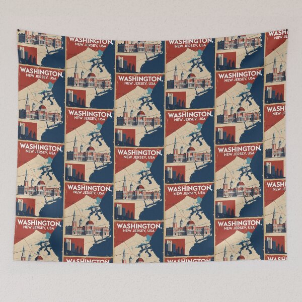 Item preview, Washington New Jersey 1950s USA Vintage Travel Tourism designed and sold by TravelersGems.