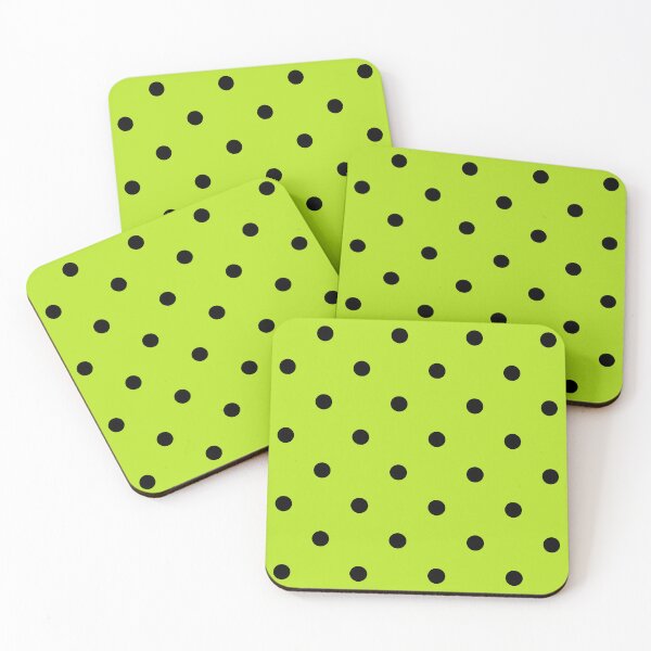 Item preview, Neon Lime Green and Black Polka dots  designed and sold by POLKAIWERX.