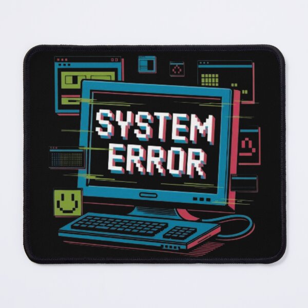 Item preview, System Error Retro Computer T-Shirt – Glitch Tech Humor Design for Gamers, Coders & Programmer Gifts designed and sold by GemBob Creations.