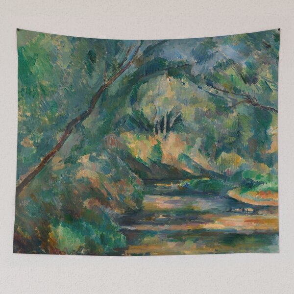Item preview, The Brook by Paul Cézanne: Serene Post Impressionist Landscape Poster designed and sold by artofuniverse.