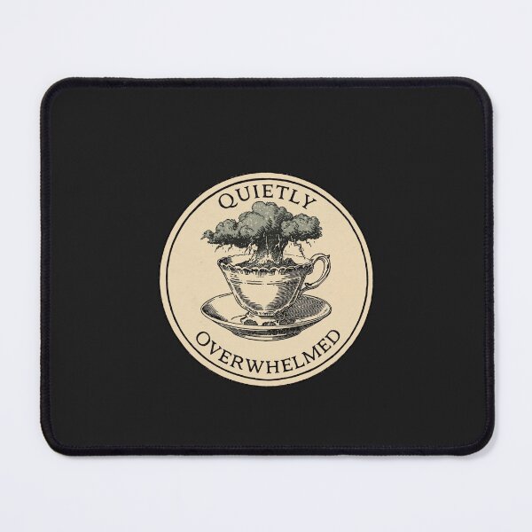 Item preview, Quietly Overwhelmed Teacup Storm | Dark Academia Burnout designed and sold by VENOHA.