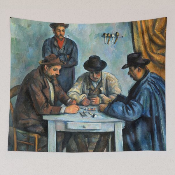 Item preview, The Card Players by Paul Cézanne: Post Impressionist Tavern Scene Poster designed and sold by artofuniverse.