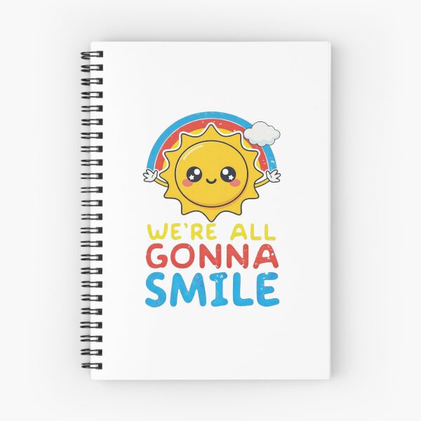 Item preview, We're All Gonna Smile - Cute Star and Rainbow - Positive Quote designed and sold by HBDStudio.