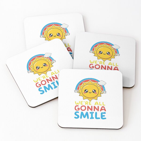 Item preview, We're All Gonna Smile - Cute Star and Rainbow - Positive Quote designed and sold by HBDStudio.