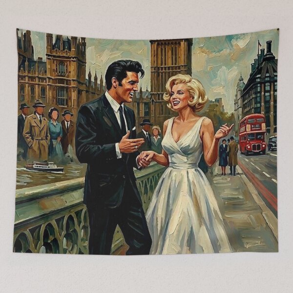 Item preview, London Calling: Elvis and Marilyn at Big Ben designed and sold by Art's Diner.