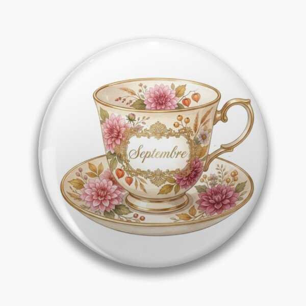 Item preview, September Dahlia Teacup Sticker designed and sold by MaisonMaria.