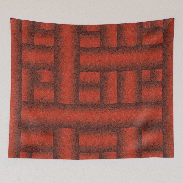 Item preview, Illusionary pattern of red columns designed and sold by Cherevan.