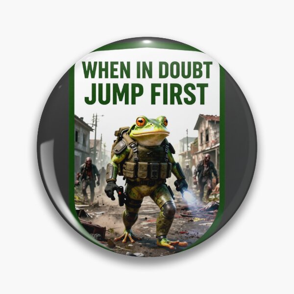 Item preview, Tactical Frog Zombie Hunter – Jump First Survival Meme designed and sold by AnimalAirtistry.