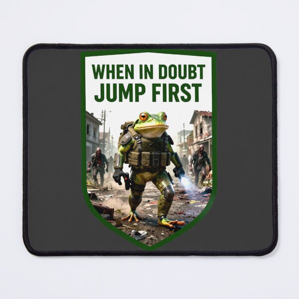 Item preview, Tactical Frog Zombie Hunter – Jump First Survival Meme designed and sold by AnimalAirtistry.