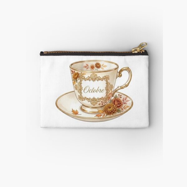 Item preview, October Autumn Rose Teacup Sticker designed and sold by MaisonMaria.
