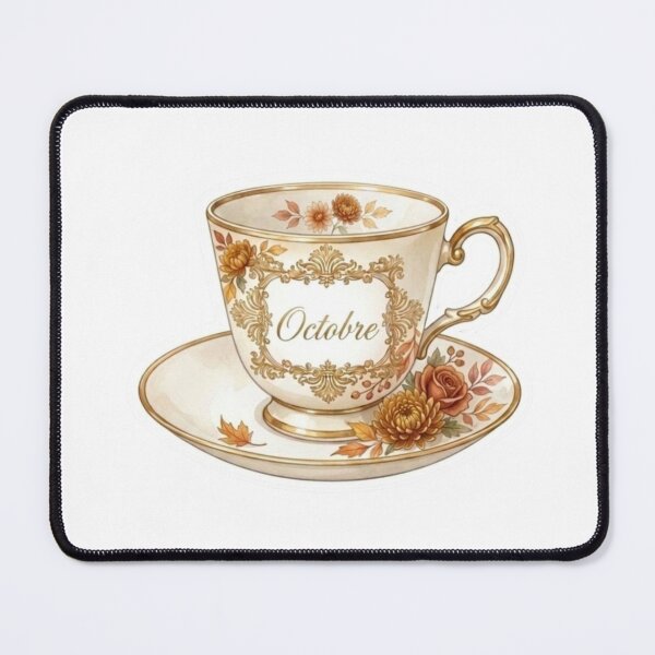 Item preview, October Autumn Rose Teacup Sticker designed and sold by MaisonMaria.